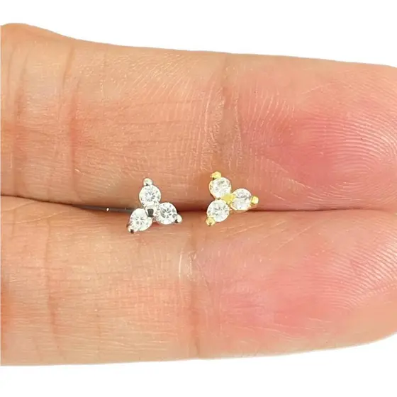 ✨Piercing Reto para Hélix e Tragus | Antialérgico Trinity New (ONP1074) 👂