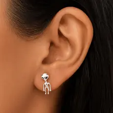 👽 Brinco Alienígena ET Antialérgico - Design Minimalista Exclusivo Unissex Geek Moderno  (Ch003)🛸