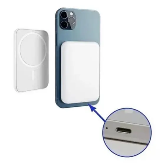 Bateria Portátil Powerbank Indução Para iPhone FANG