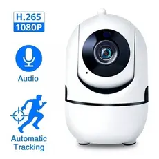 Câmera de Segurança WiFi 360° Full HD 1080p com Áudio, Visão Noturna e Rastreamento Automático | Monitoramento celular