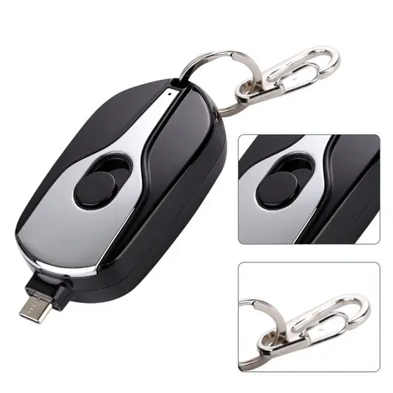 Mini carregadores portáteis com mosquetão embutido impermeável apto para acampamento ao ar livre
