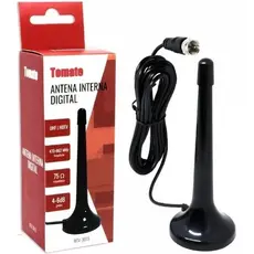 Mini Antena Digital Interna Tomate MTV-3015 HDTV UHF para TV Digital Full HD Compatível com Smart TV e Conversor Digital