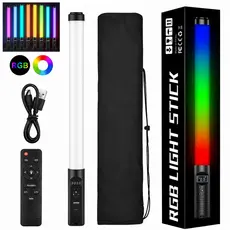 Bastão de LED RGB Light Stick Portátil Iluminação Fotografia Vídeo Recarregável USB Colorido