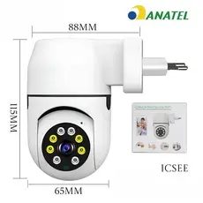 Câmera Wi-Fi Inteligente 2.4G com Visão Noturna e Áudio Bidirecional – ICSEE fang