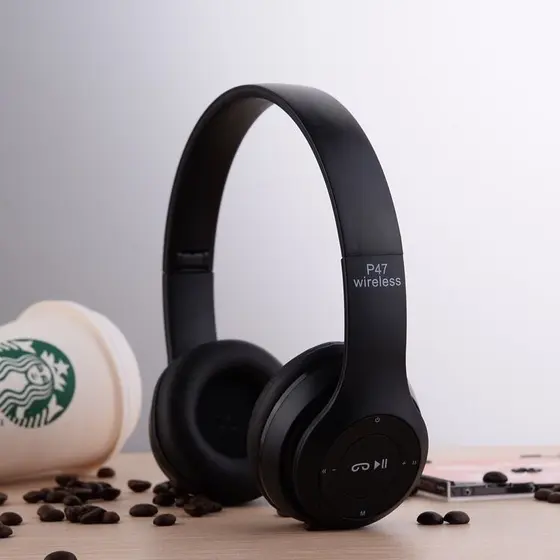 Fone P47 Headphone Sem Fio Estéreo Redução de Ruídos Bluetooth 5.0 Universal Su