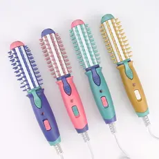 Mini Escova Modeladora Portátil Bivolt Alisadora Enrola Cabelo Aquecimento Rápido Compacta Para Viagem Profissional