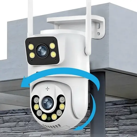 Câmera De Segurança a Prova de água Lente Dupla APP YOOSEE IP66 Camera IP WiFi 360
