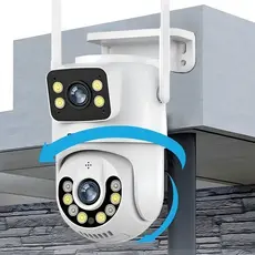 Câmera De Segurança a Prova de água Lente Dupla APP YOOSEE IP66 Camera IP WiFi 360