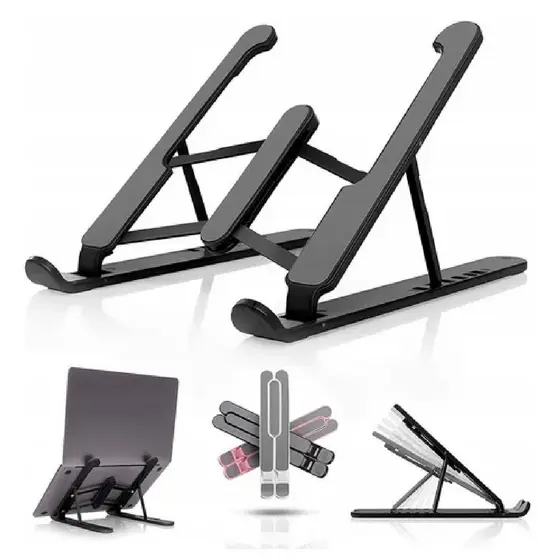Suporte Para Notebook Dobrável Ajustável Ergonômico Resistente Base Antiderrapante Portátil