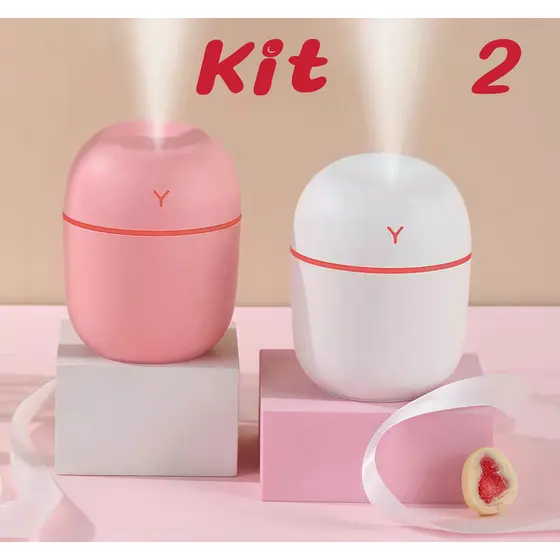 Kit 2 Umidificador Atomizador de Ar Portátil para Casa Umidificador 200ml    ming