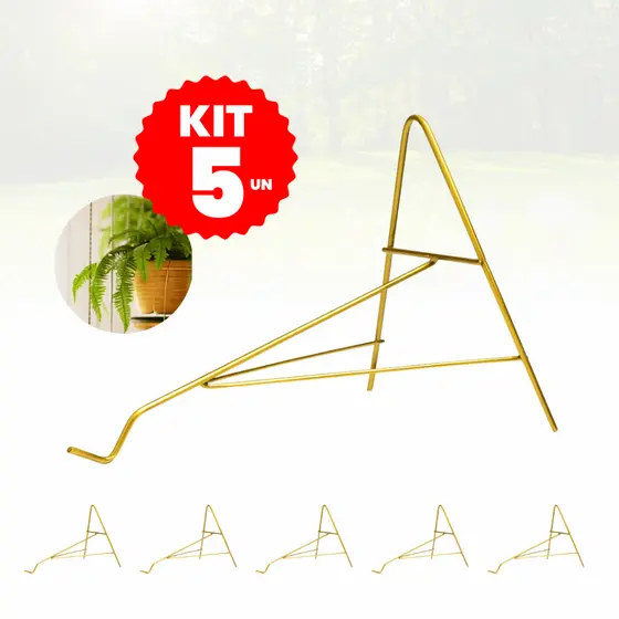 Kit 5 Suportes A com Reforço Nº 1 para Vasos