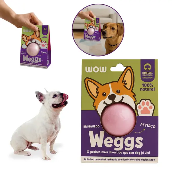 Petisco Natural para Cães Pet Weggs sabor Lombinho