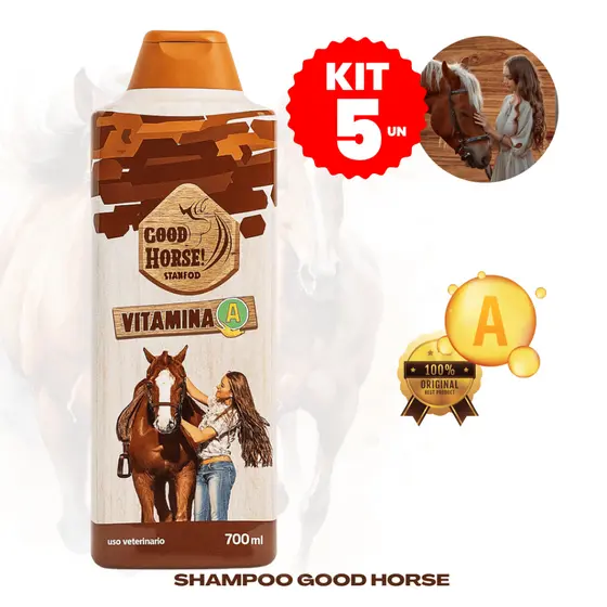 Kit 5 Shampoo para Cavalo Good Horse Vitamina A 700ml