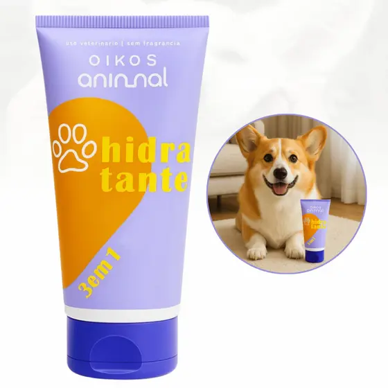Hidratante para Patinhas 3 em 1 Hidrata Focinho Cães Gatos Oikos 150g
