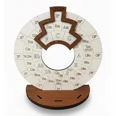 Roda de Quintas Melodia De Acordes Estudo Teoria Musical Madeira Violão + Base