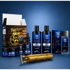 Kit Barba Balm Óleo Perfume Shampoo Modelador Capilar Maquina De Barbear