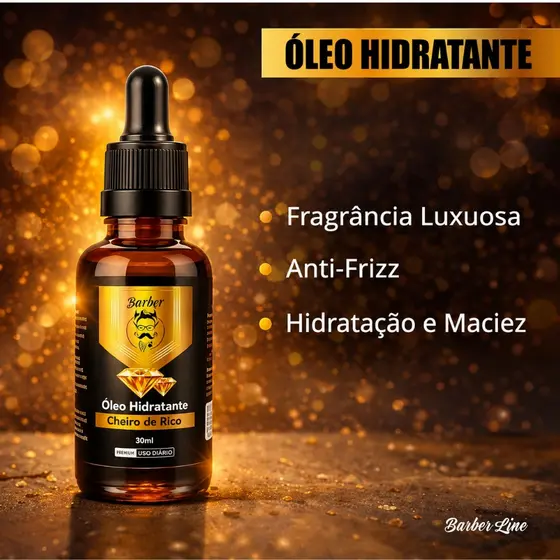 Óleo Para Barba Macia Perfumada Hidratação Cheiro De Rico