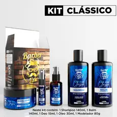 Kit Barba Balm, Colônia, Óleo, Shampoo e Modelador Capilar