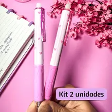 Kit 2 Unidades - Caneta Gel Apagável 0.5mm - Corações - Tilibra