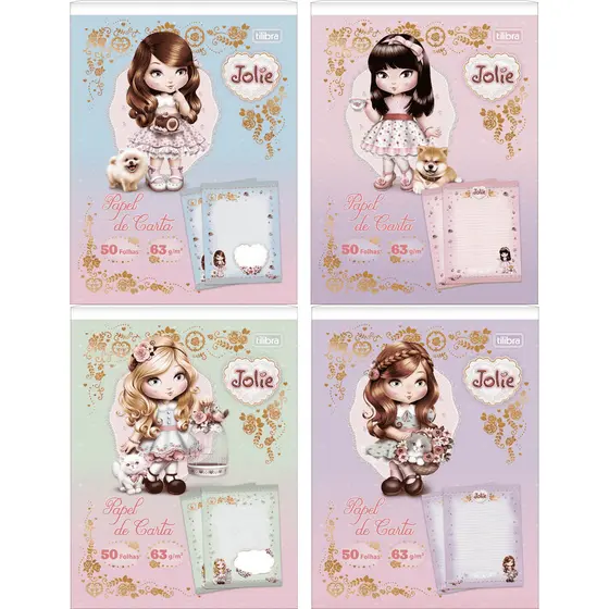 Bloco de Papel de Carta - Jolie - 50 Folhas - Tilibra