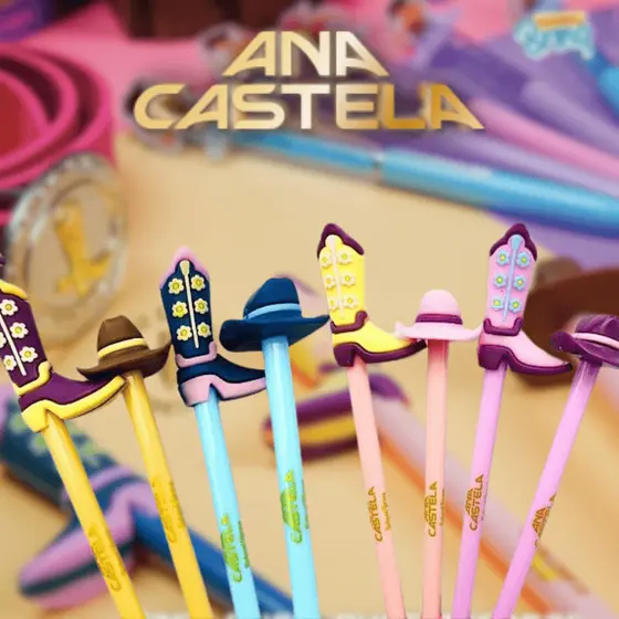 Caneta Ana Castela Boiadeira em Gel 0.5mm Preta - Unidade
