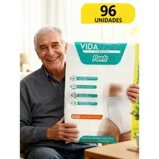 Vida Nova pants fralda idoso 32 e 64 unidades, calça geriatrica descartável