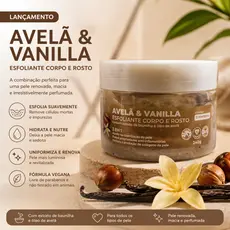 Esfoliante Corporal e Facial Avelã & Vanilla – 240g | Pele Renovada e Hidratada  esfoliante corporal, esfoliante facial,