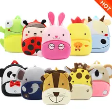Nova Mochila Escolar Kawaii Stuffed Plush Kids Baby Toddler Kindergarten Para Meninas 3D Cartoon Animal Backpack