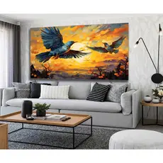 Quadro Decorativo grande Sala Recepção 100x50 pássaro