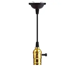 Lustre Decorativo Vintage Pendente Retro dourado soquete E27 Completo 110/220v + Fio