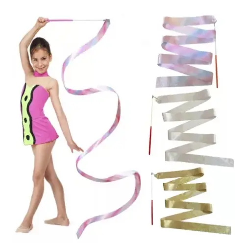 1 Fita De Ginastica Ritmica 2 Metros Com Estilete Infantil
