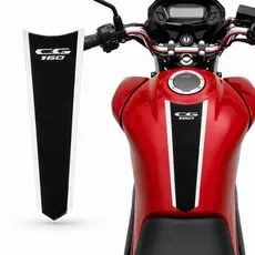 Adesivo Faixa Gravata Tanque Cg 160 Relevo Titan Preto Branco novo personalizado