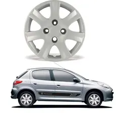 1 Calota Modelo Peugeot 206 207 307 Aro 14 Polegadas Parafuso Cubo Baixo Grid