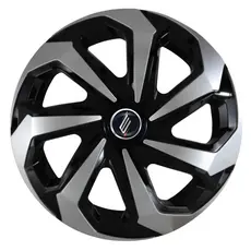 1 Calota Sportiva Modelo Spider Aro 15 Polegadas Black/Silver Parafuso