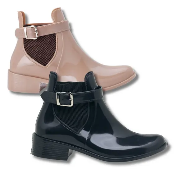 Kit 1 e 2 Pares Bota Galocha Feminina Impermeável Confortável Frio e Chuva