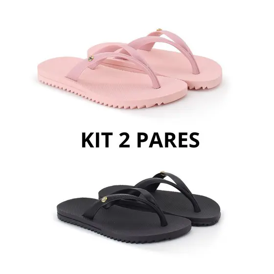 Kit 1 ou 2 Pares Chinelo Feminino Confortável Casual