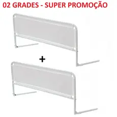 Kit Com 2 Grades Para Cama - Proteção Tela Segurança Crianças - Bebê E Idosos - Serve Normal e Box