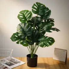 Planta Artificial Costela de Adão Verde Decorativa para Casa e Escritório