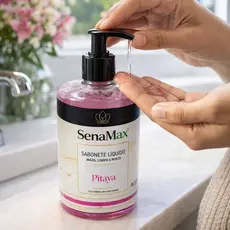 Sabonete Liquido Pitaya Hidratante Limpeza Suave Uso Diario Corpo Rosto Maos 500ml Rosa