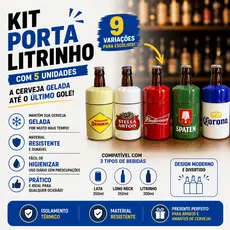 Porta Litrinho Profissa 300ml Suporte Cerveja Térmico Camisinha