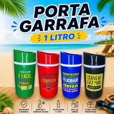 Porta Garrafa 1 Litro Suporte Litrão Cerveja Térmico Personalizados