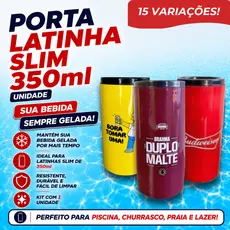 Porta Latinha 350ml Suporte Cerveja Lata Isopor Térmico Festa Amigos Time Futebol