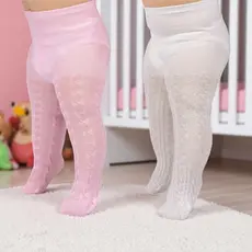 Meia Calça Bebê Algodão Grossinha para usar com vestido