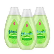 Kit Shampoo Johnson's Baby Cabelos Claros 200ml com 3 unidades