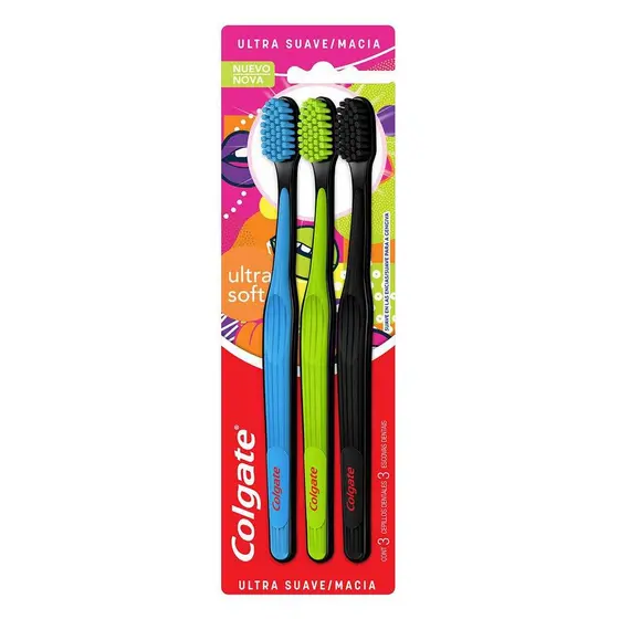 Escova Dental Colgate Ultra Soft com 3 unidades