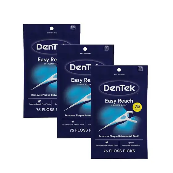 Kit Fio Dental DenTek Floss Picks Complete Clean Easy Reach com 225 unidades