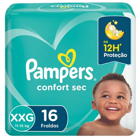 Fralda Pampers Confort Sec XXG 16 Unidades