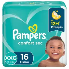 Fralda Pampers Confort Sec XXG 16 Unidades