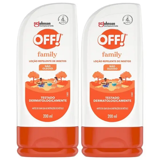 Kit 2 Repelente de Insetos Off! Loção Family 200ml