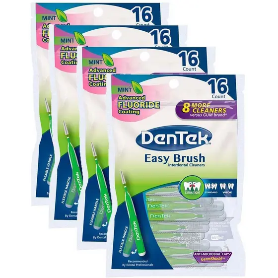 Kit Escova Interdental DenTek Easy Brush Fino com 64 unidades